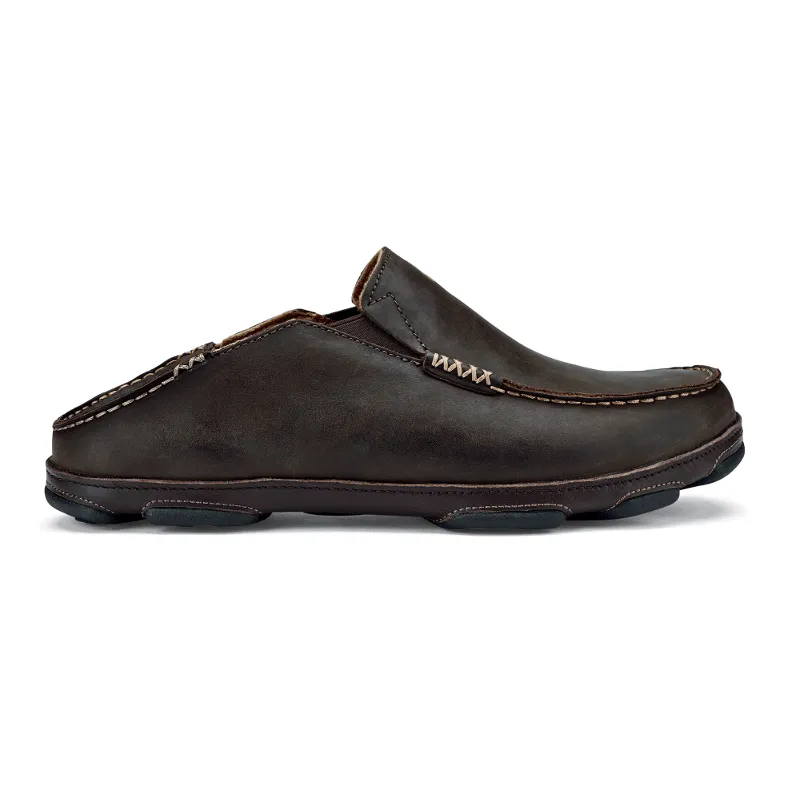 Men’s OluKai Moloa Slipper – Dark Wood/Dark Java