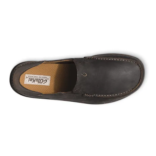 Men’s OluKai Moloa Slipper – Dark Wood/Dark Java