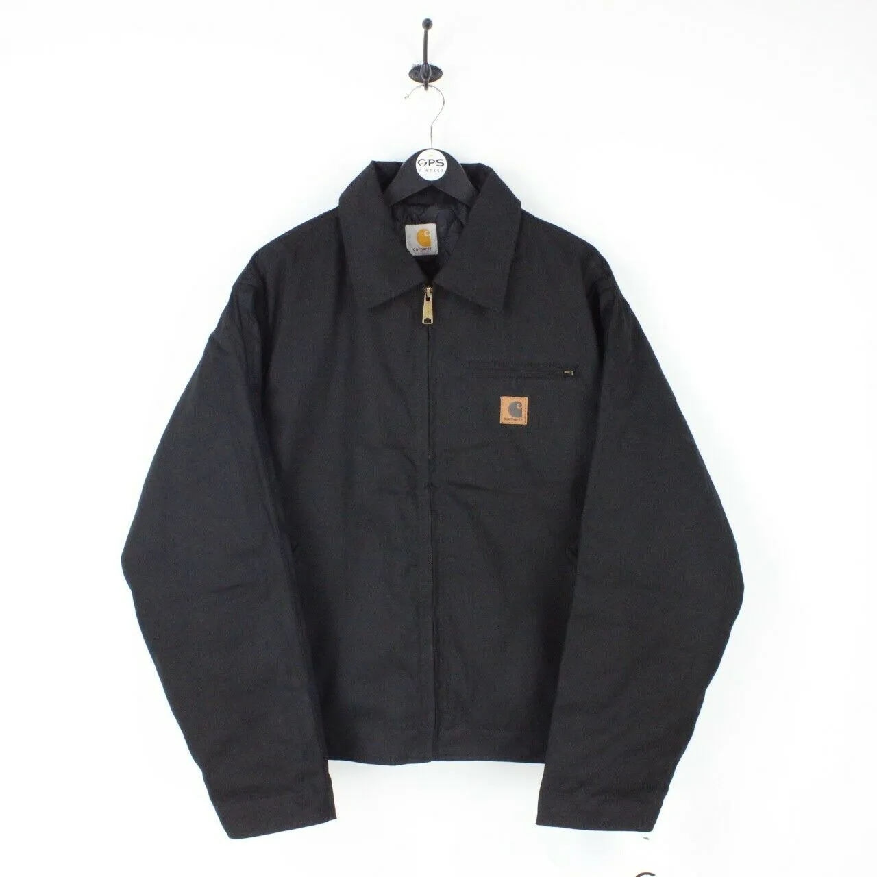 Mens CARHARTT Duck Detroit Jacket Black | Large