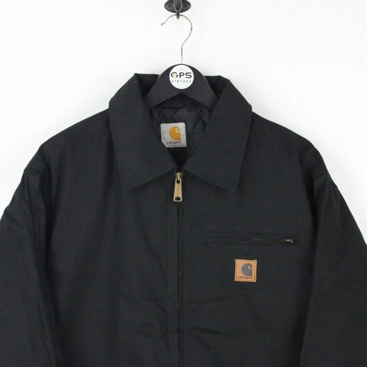 Mens CARHARTT Duck Detroit Jacket Black | Large