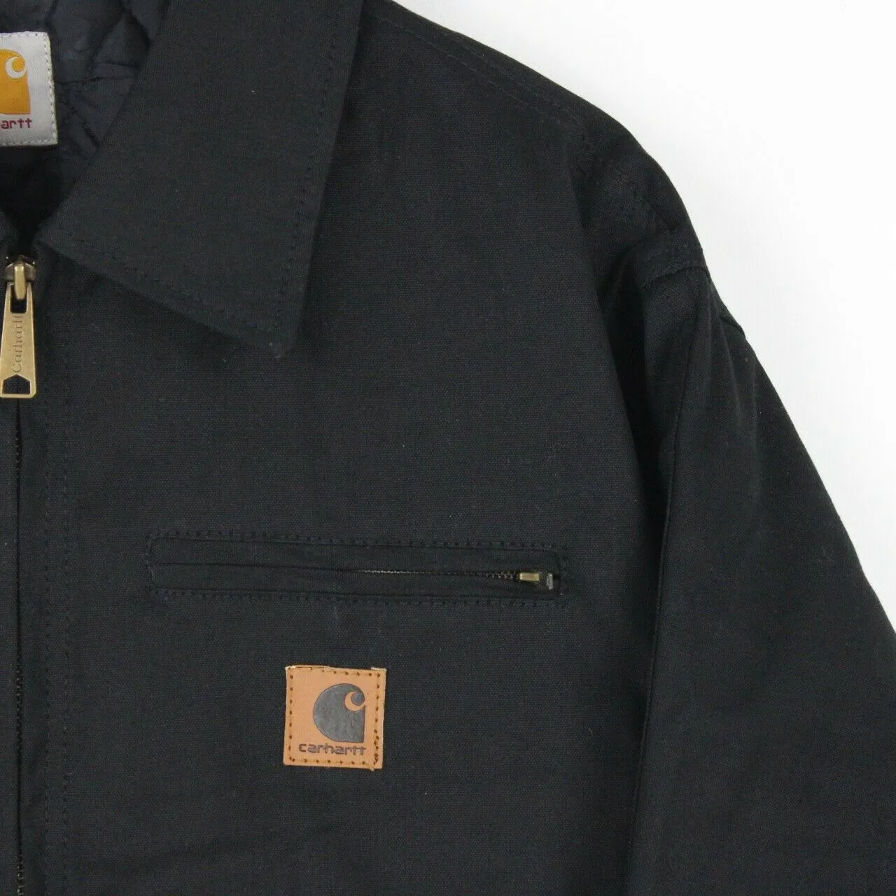 Mens CARHARTT Duck Detroit Jacket Black | Large