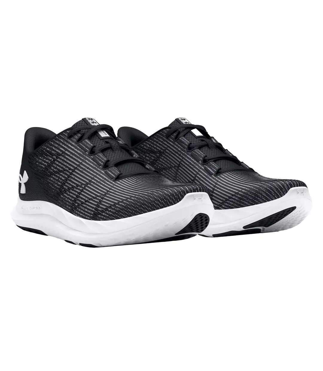 Mens charged speed swift trainers black/white Under Armour