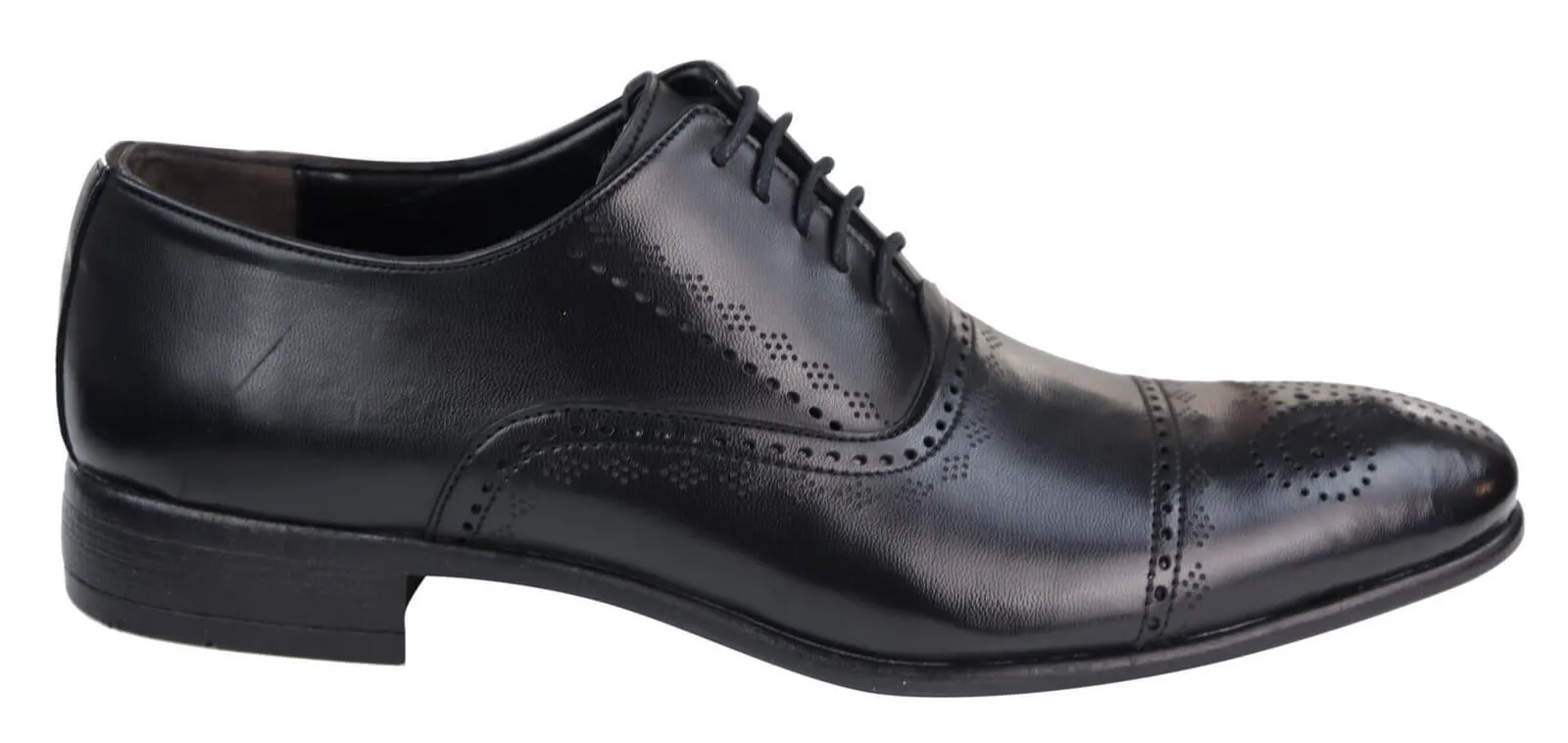 Mens Classic Black Brogue Shoes