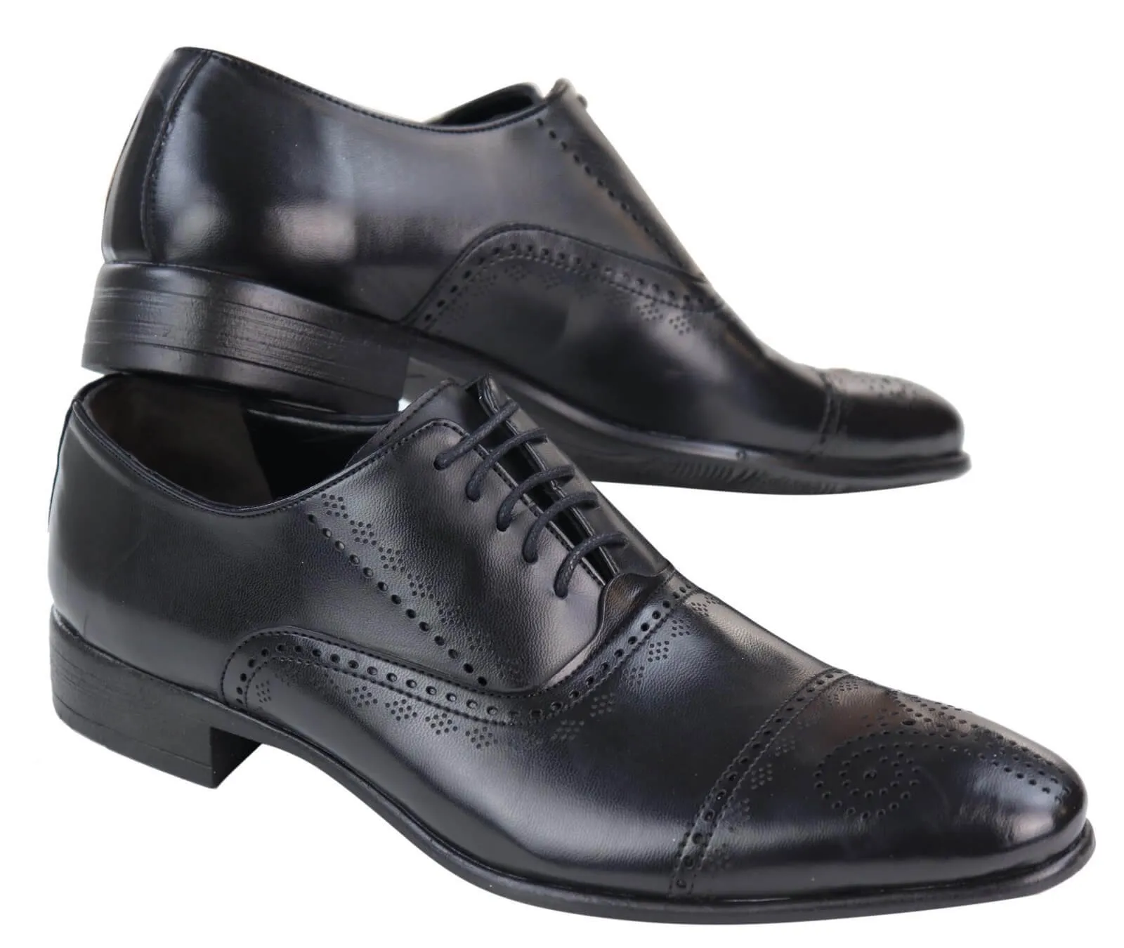 Mens Classic Black Brogue Shoes