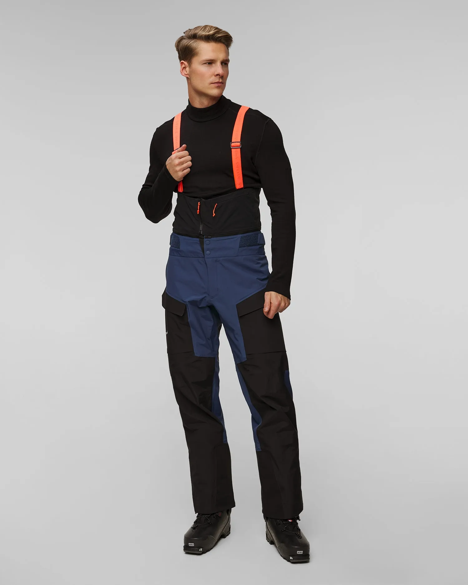 Men’s ski touring trousers with suspenders Salewa Sella Free 3L PTX 29116-8671