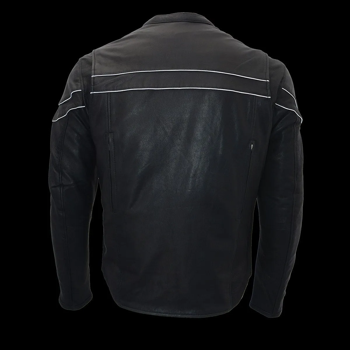 Men's Sporty Crossover Retro Brown Leather Jacket