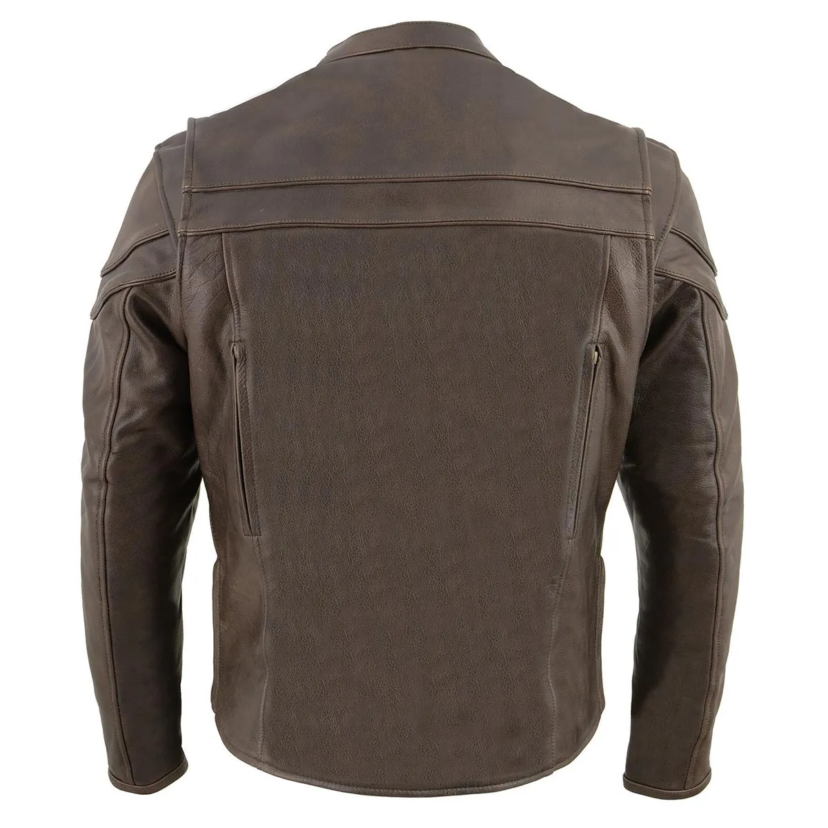 Men's Sporty Crossover Retro Brown Leather Jacket