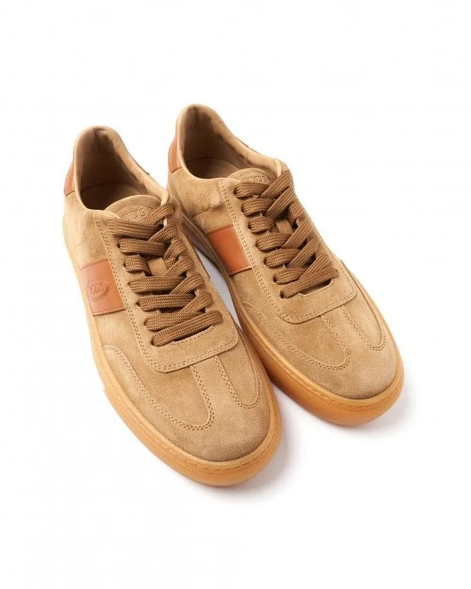 Mens Suede Low Top Trainers, Biscotto Tan Sneakers