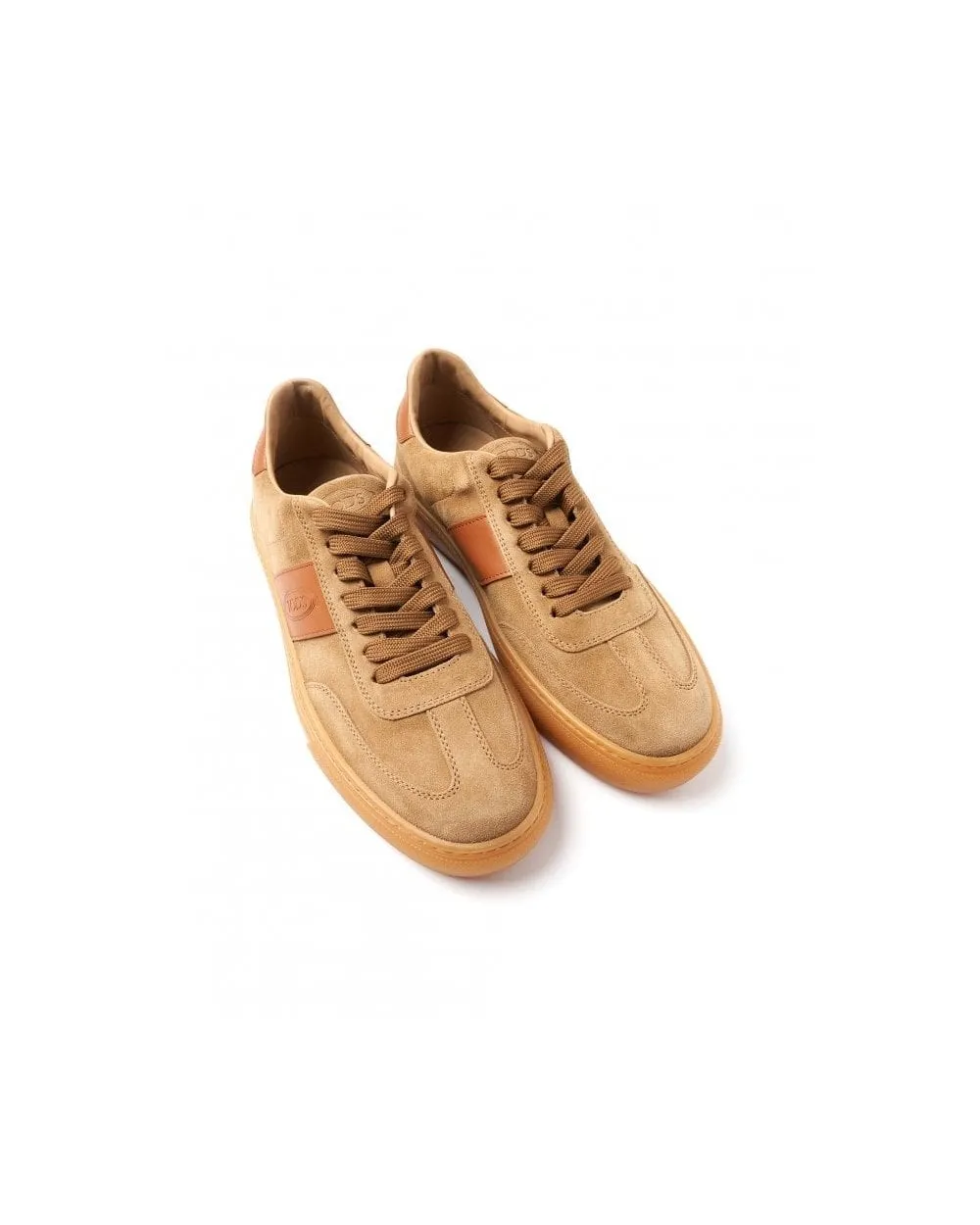 Mens Suede Low Top Trainers, Biscotto Tan Sneakers