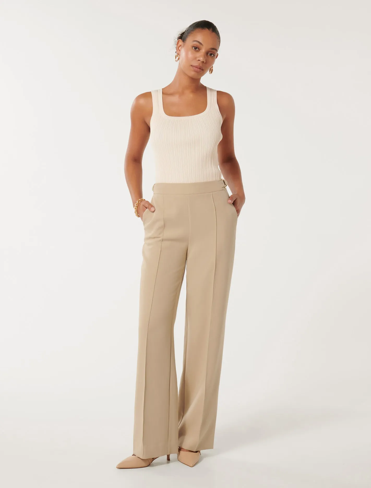 Mila Wide-Leg Trousers