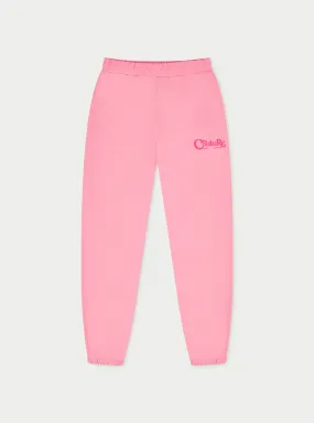 MIXED FONT COUTURE LOGO JOGGERS - PINK