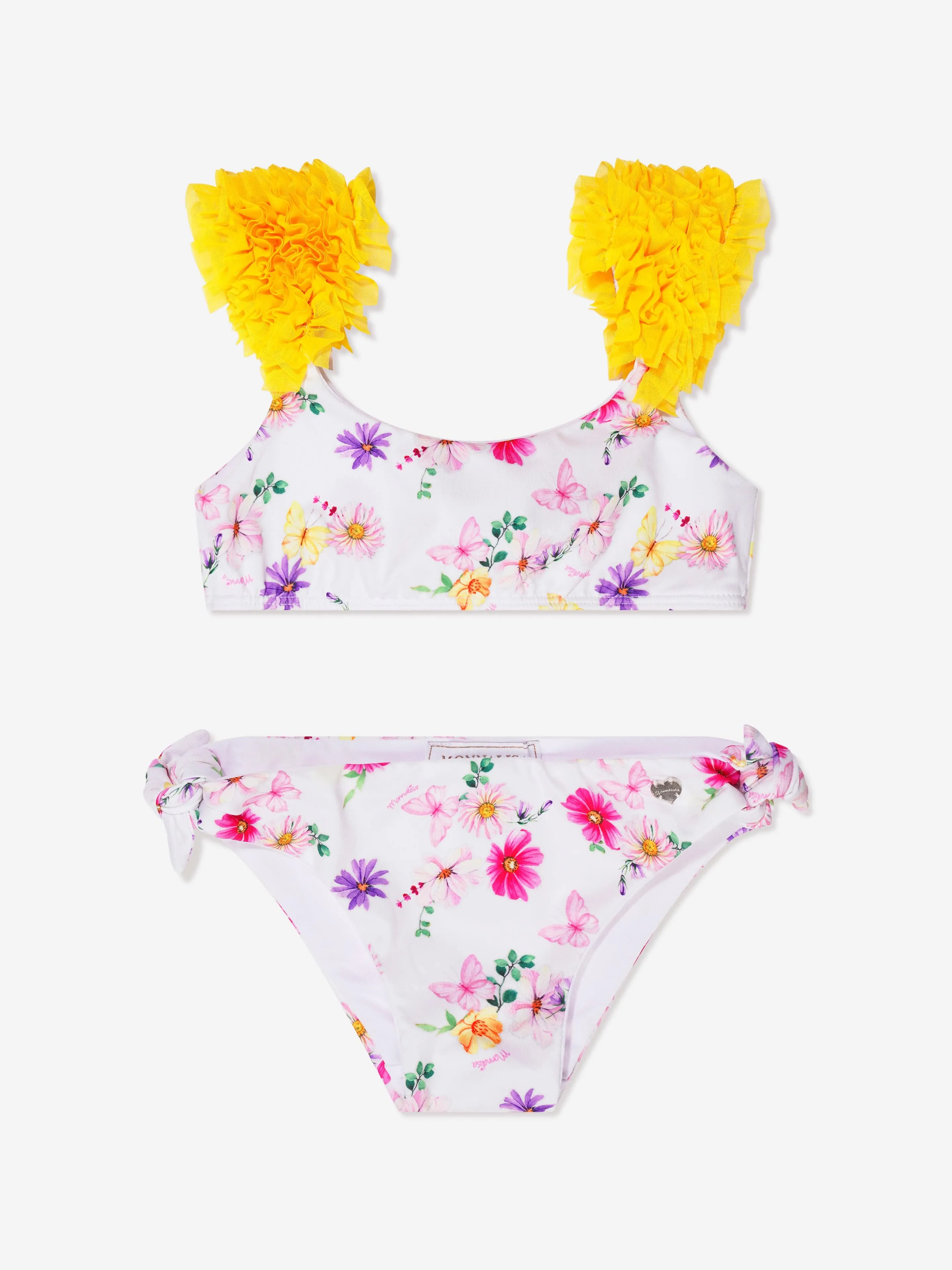 Monnalisa Girls Floral Print Bikini in Multicolour