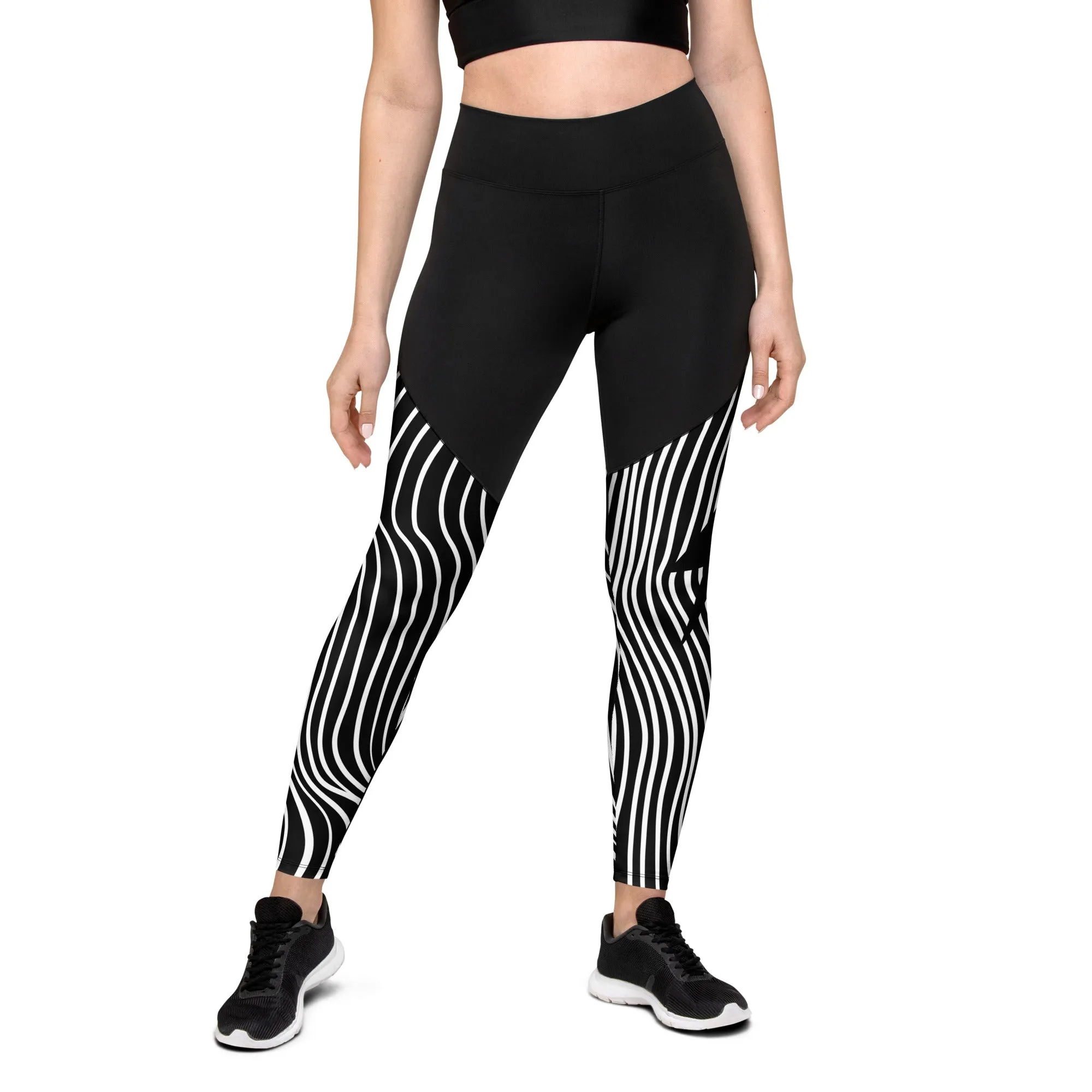 Mushroom Lines Compression Leggings