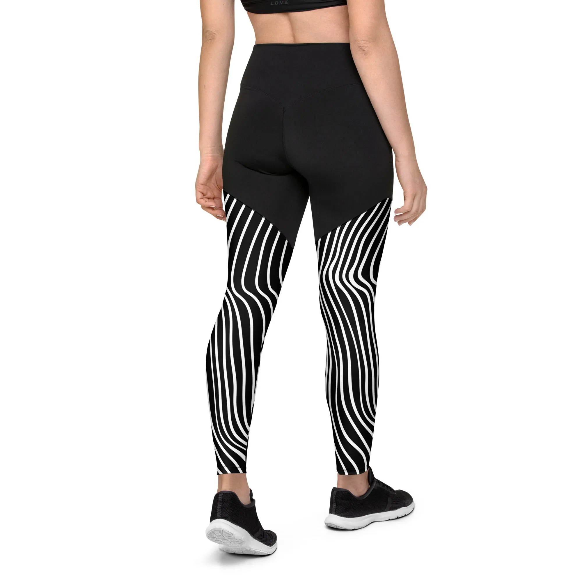 Mushroom Lines Compression Leggings