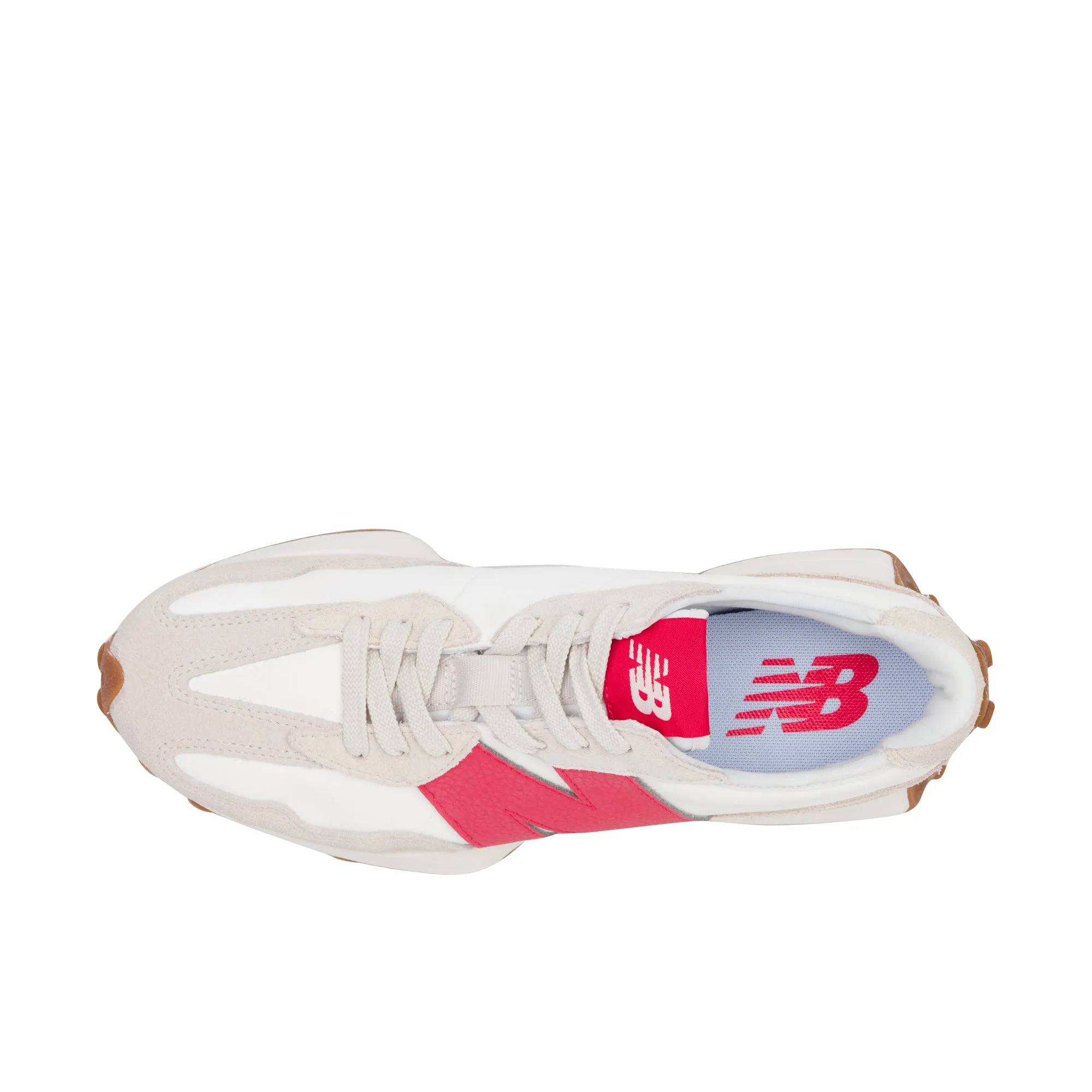 New Balance Womens 327 Moonbeam/True Red