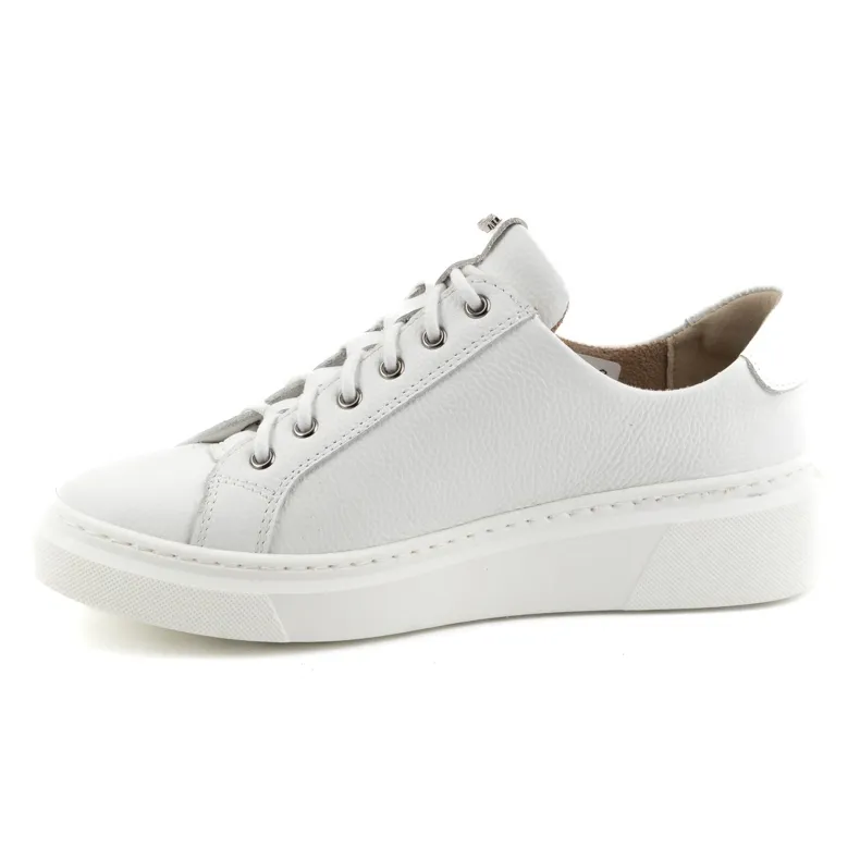 Olivier Women's leather sneakers Style 1238 white