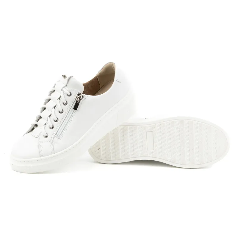 Olivier Women's leather sneakers Style 1238 white