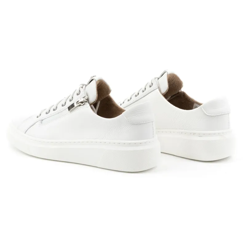 Olivier Women's leather sneakers Style 1238 white