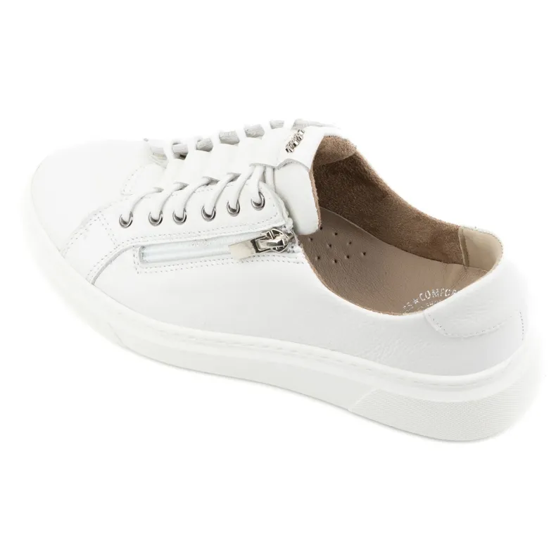 Olivier Women's leather sneakers Style 1238 white