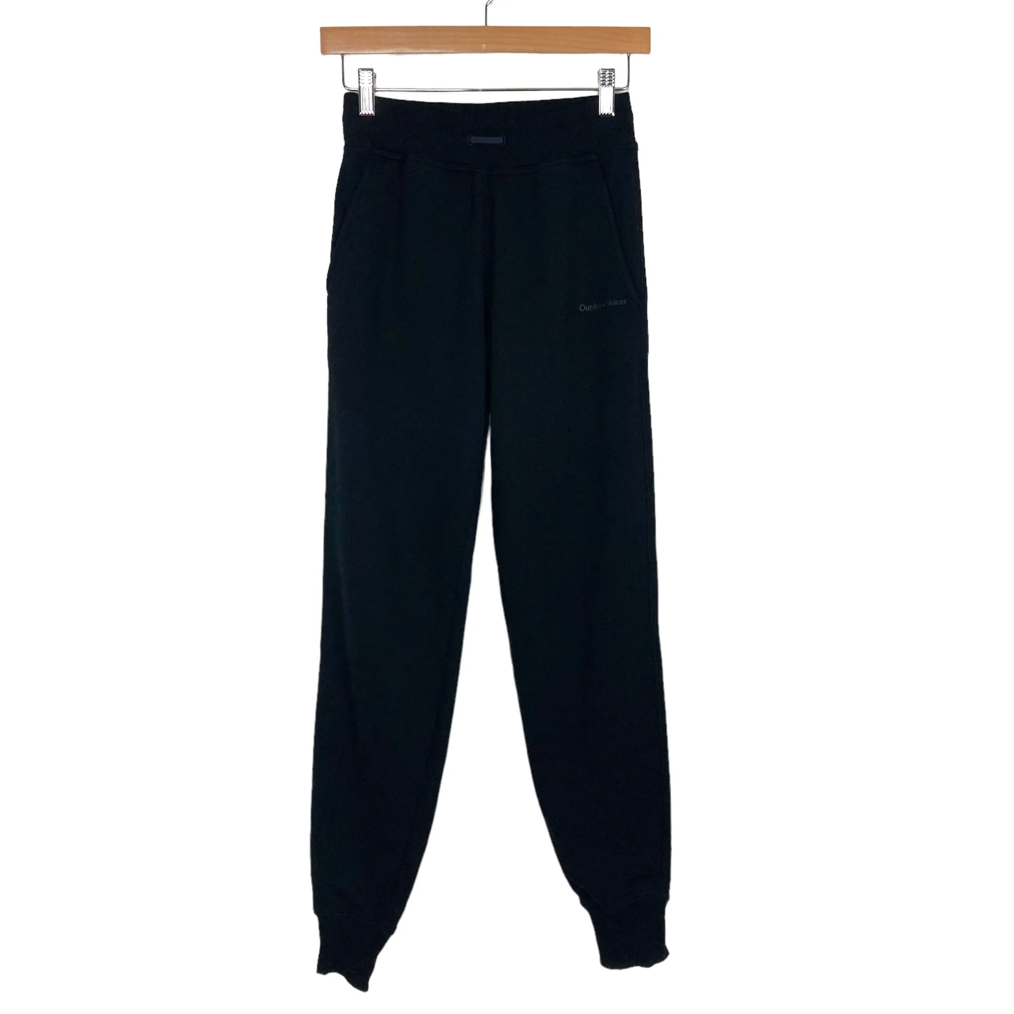 OUTDOOR VOICES BLACK SOFT COTTON JOGGERS NWT- SIZE XS ( ONLINE, INSEAM 30)