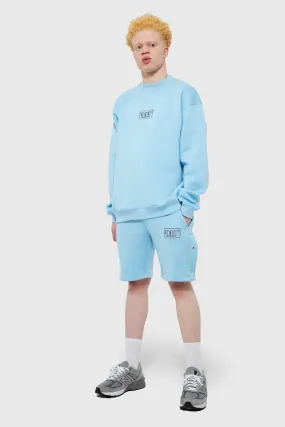 Oversized Man Popper Detail Short Tracksuit | boohooMAN UK