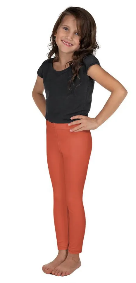 Peachy Red Kid's Leggings