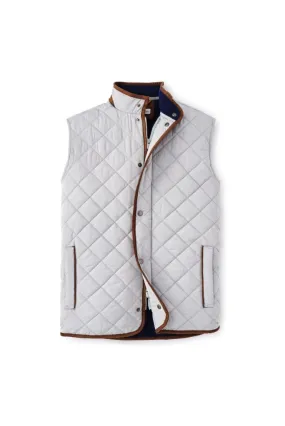 Peter Millar Essex Quilted Traveler Vest- British Grey 