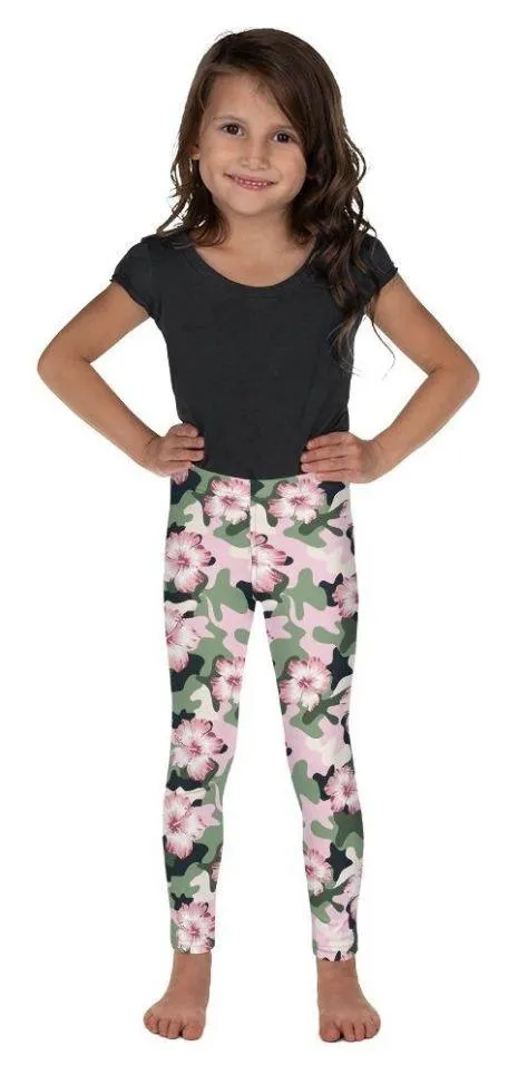 Pink Flower Camo Kid's Leggings