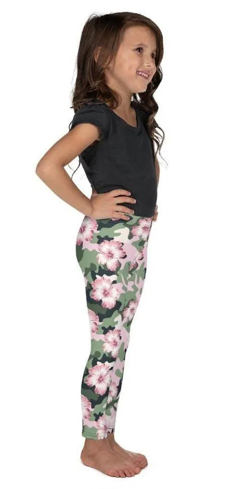 Pink Flower Camo Kid's Leggings