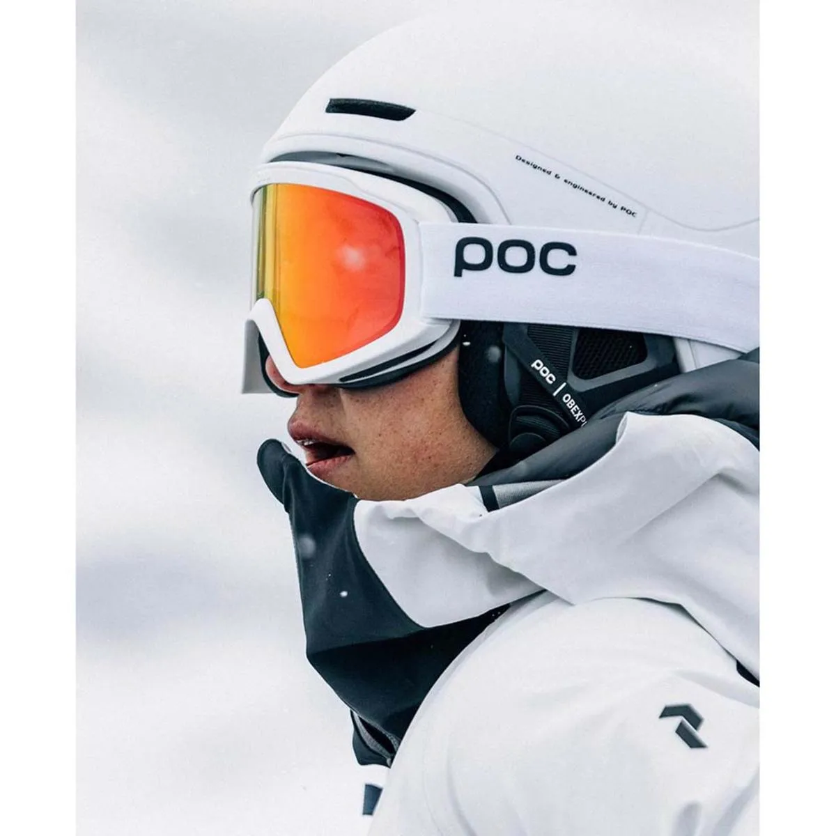 POC Opsin Clarity Goggles Spektris Orange Lens - Hydrogen White Frame