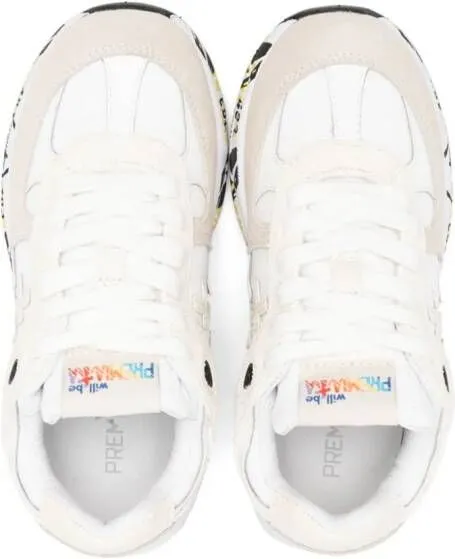 Premiata Kids Robin panelled sneakers Neutrals