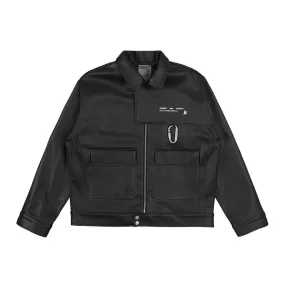 PU Leather Layered Jacket