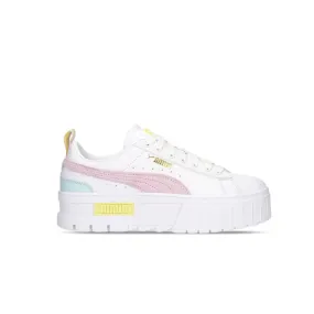 Puma Mayze Leather Women’s Puma White/Lavender Fog Gold 381983-10