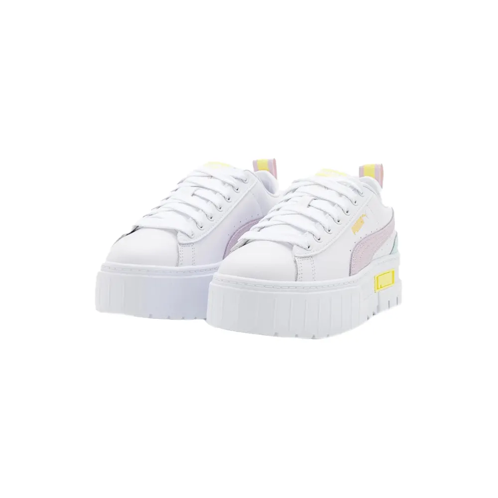 Puma Mayze Leather Women’s Puma White/Lavender Fog Gold 381983-10