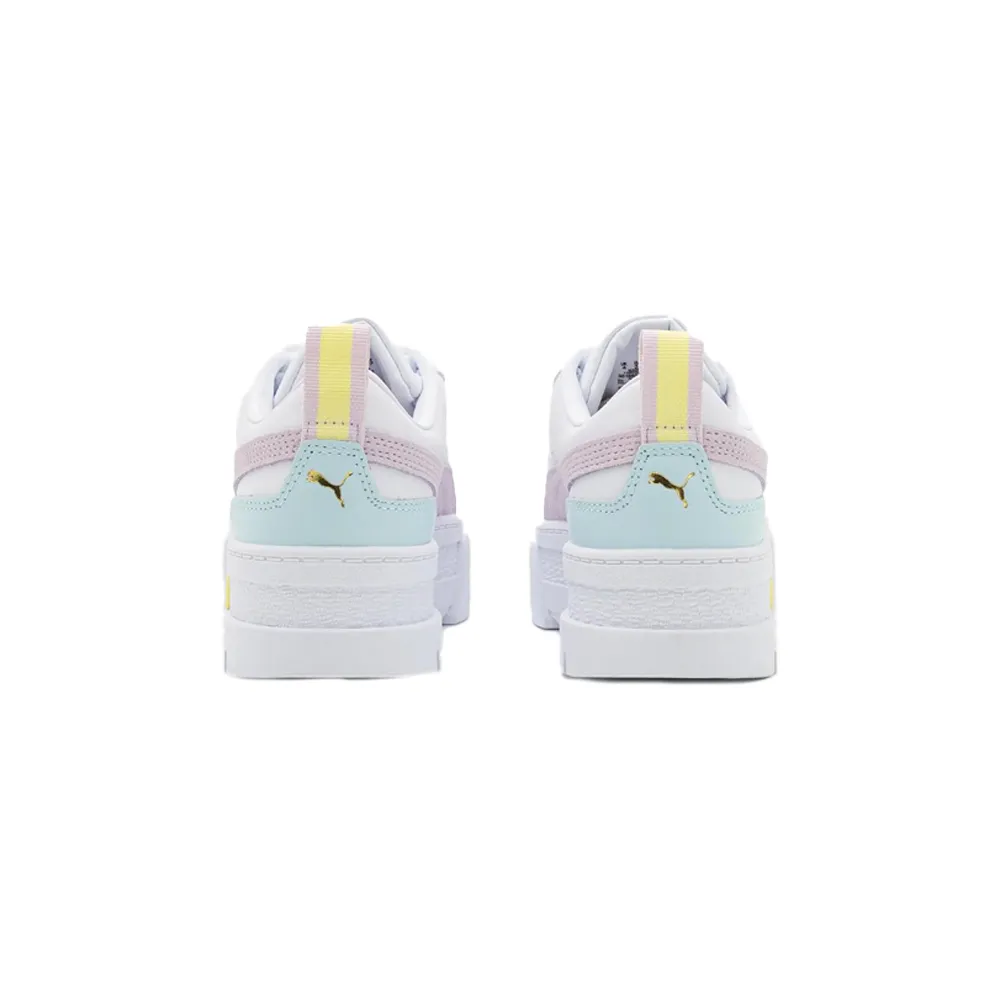 Puma Mayze Leather Women’s Puma White/Lavender Fog Gold 381983-10