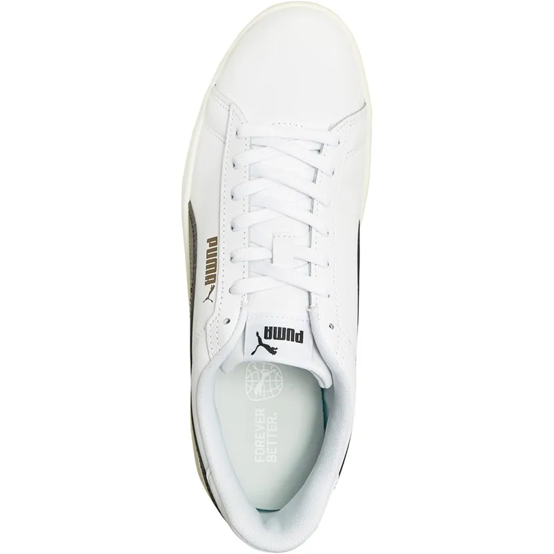 Puma Mens Smash 3.0 Leather Trainers Puma White