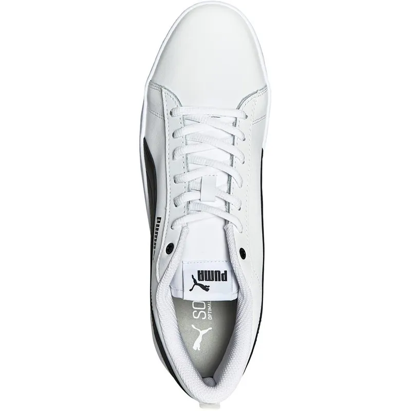 Puma Mens Smash V2 Leather Trainers Puma White/Puma Black