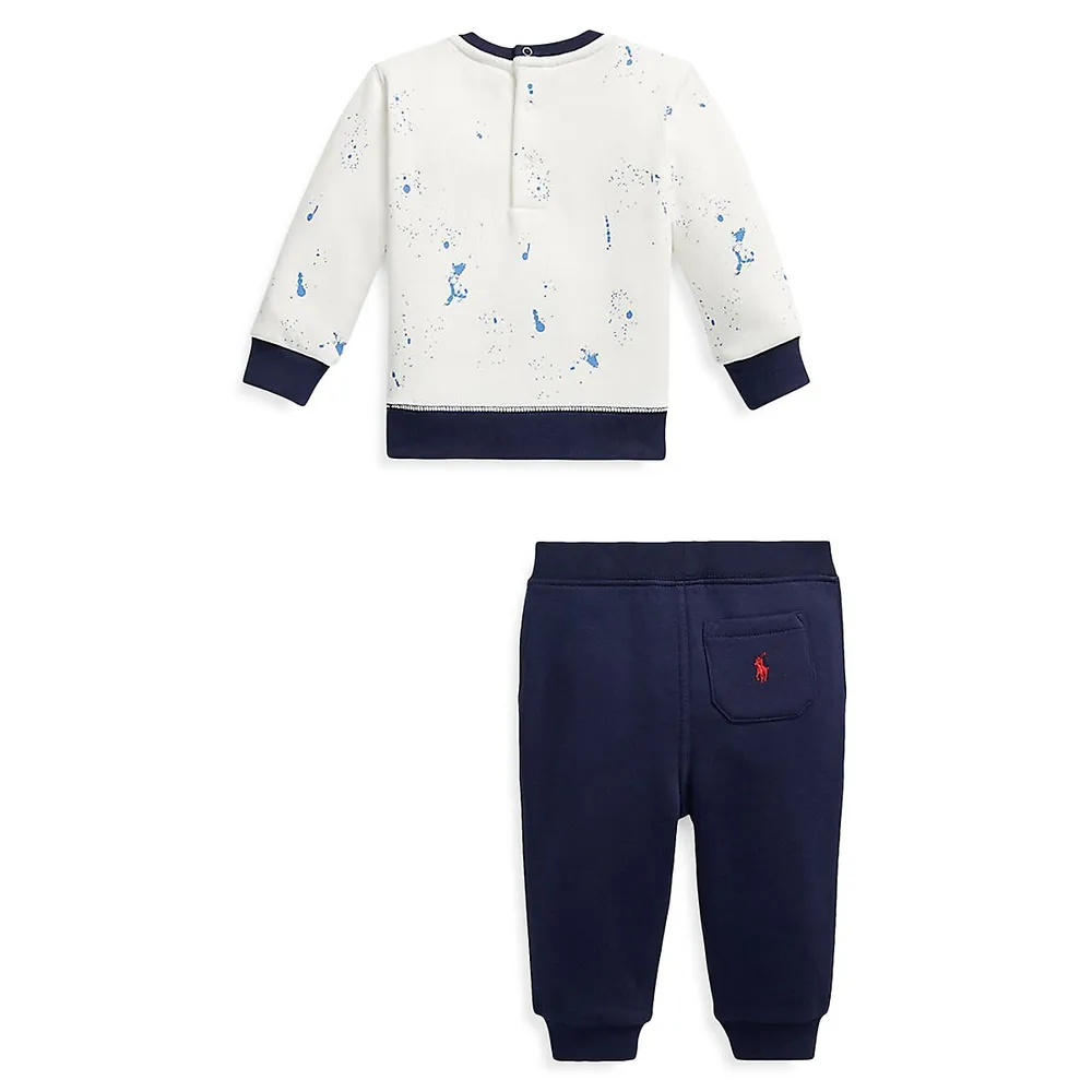 Ralph Lauren Baby's 2-Piece Polo Bear Sweatshirt & Joggers Set