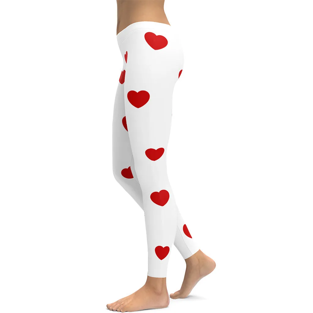 Red Hearts Leggings