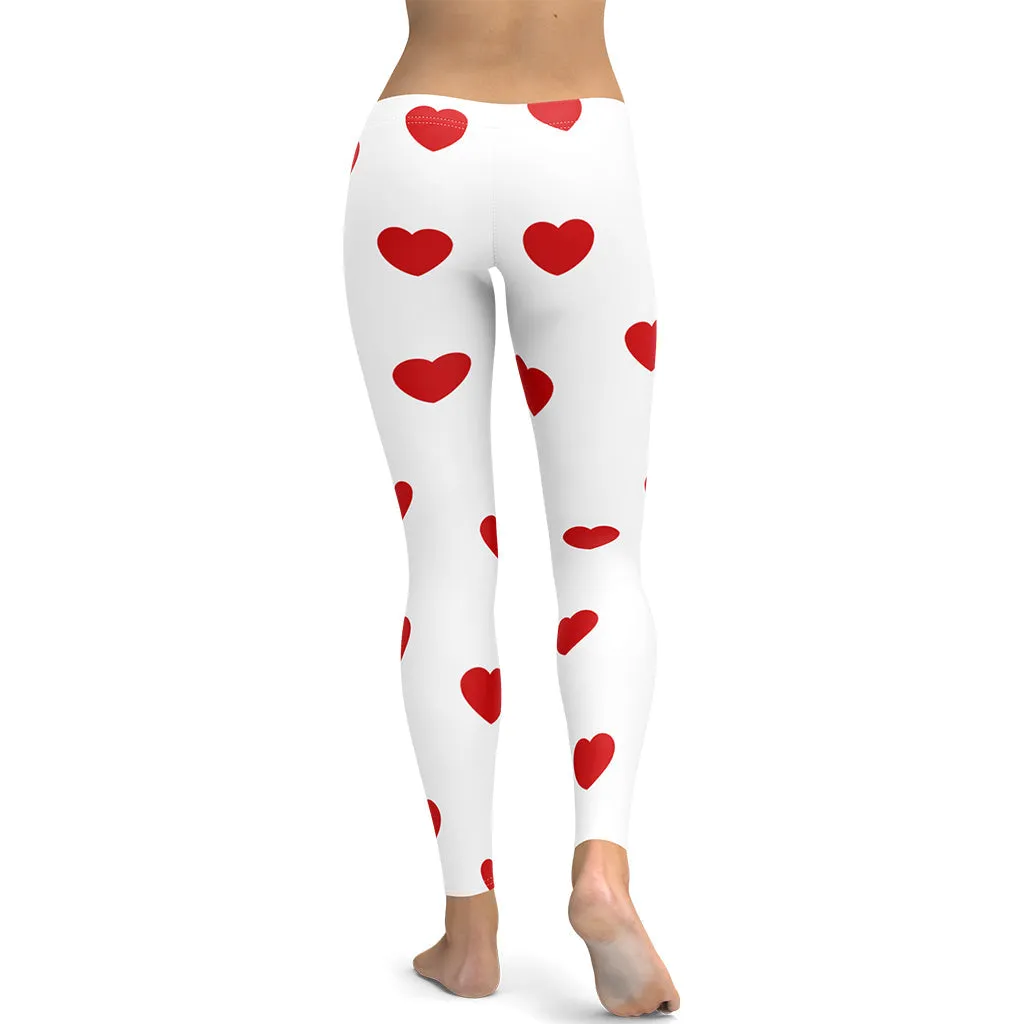 Red Hearts Leggings