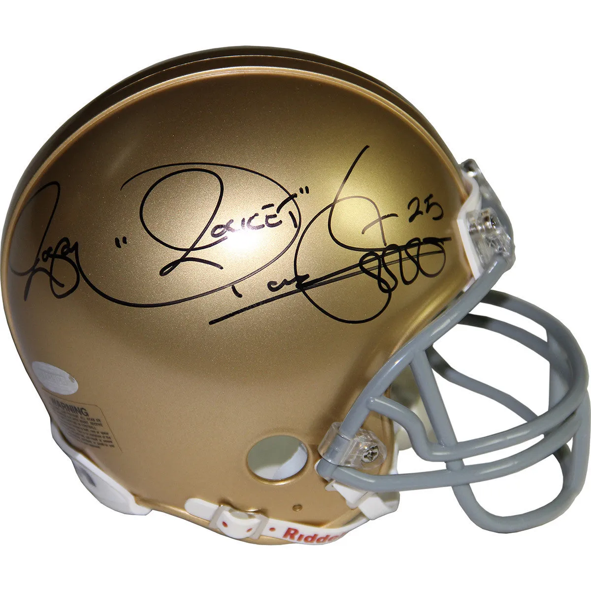 Rocket Ismail Signed Notre Dame mini Helmet