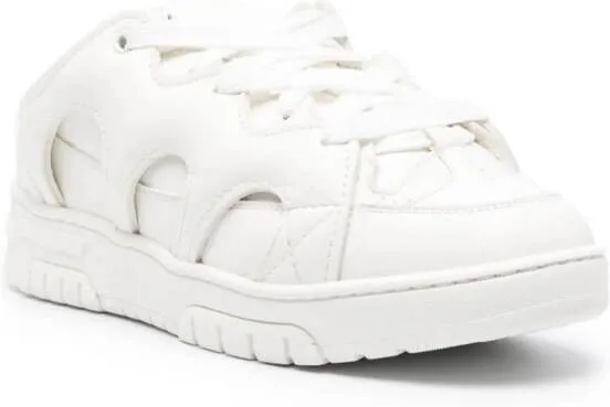 SANTHA panelled lace-up sneakers White