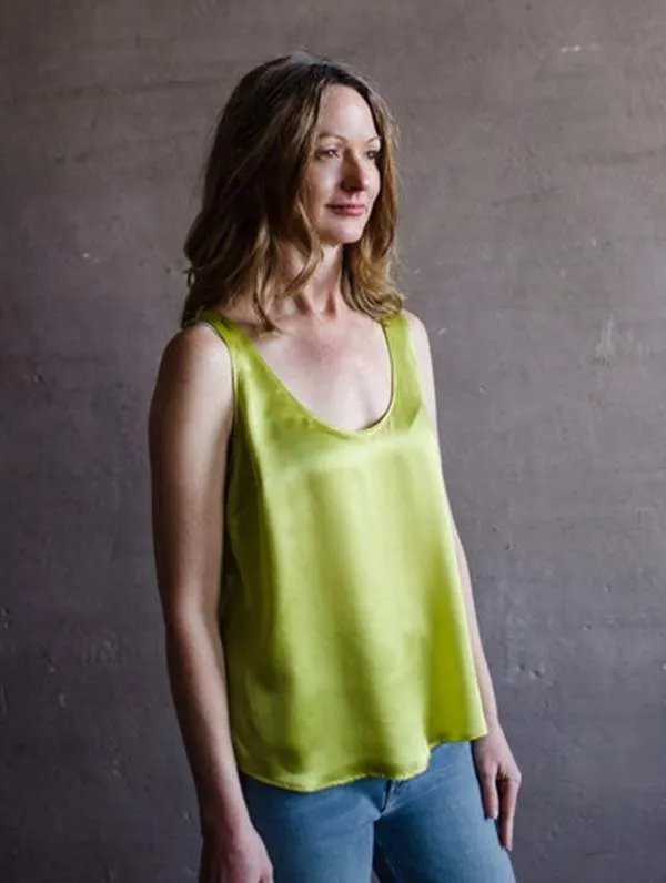 Silk Nolita Tank - Lime Yellow