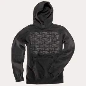 Slave Bass Destruction Pullover Hooded Sweatshirt - Black/Grey