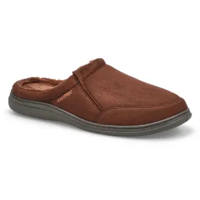 Soft Moc Mens Polar II Open Back Slipper - Brown