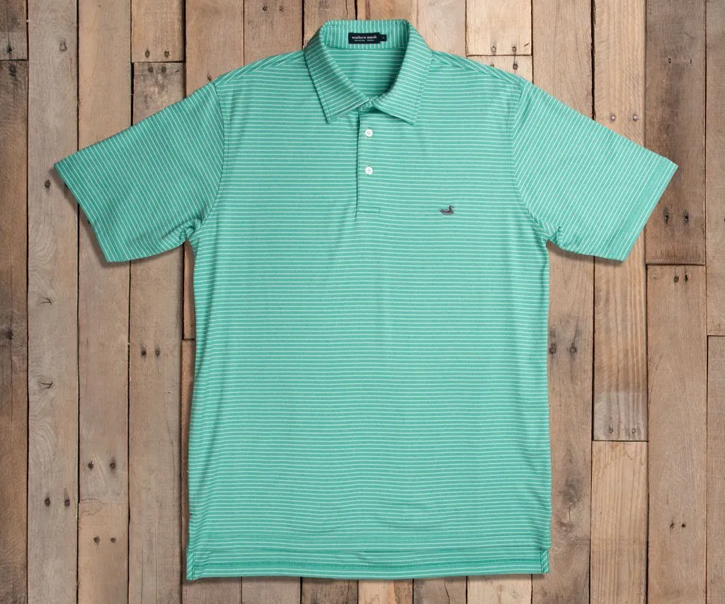 Southern Marsh Baldwin Performance Polo- Mint 