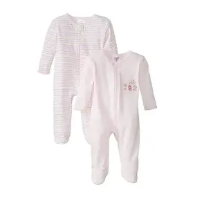 Spasilk Newborn Baby Girl Sleepwear Footies