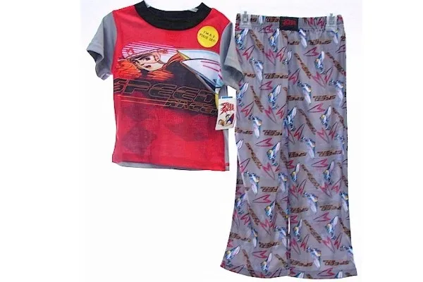 Speed Racer Boy's Gray/Red Pajama 3-Piece Sleepwear Set