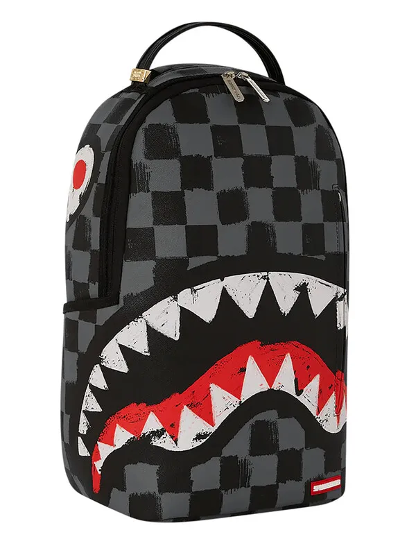 Sprayground Sharks In Paris Grey Paint Backpack - Dark Grey