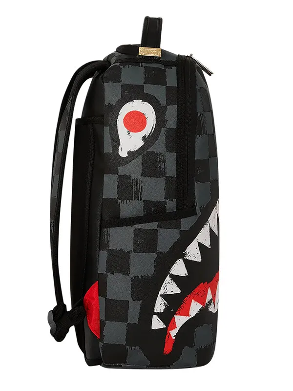 Sprayground Sharks In Paris Grey Paint Backpack - Dark Grey